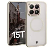 Bizon MatteO do Xiaomi 15T Półprzezroczyste z beżową ramką