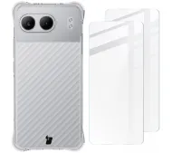 Bizon elastyczne etui + 2x szkło hartowane Clear Pack do OnePlus Nord 4