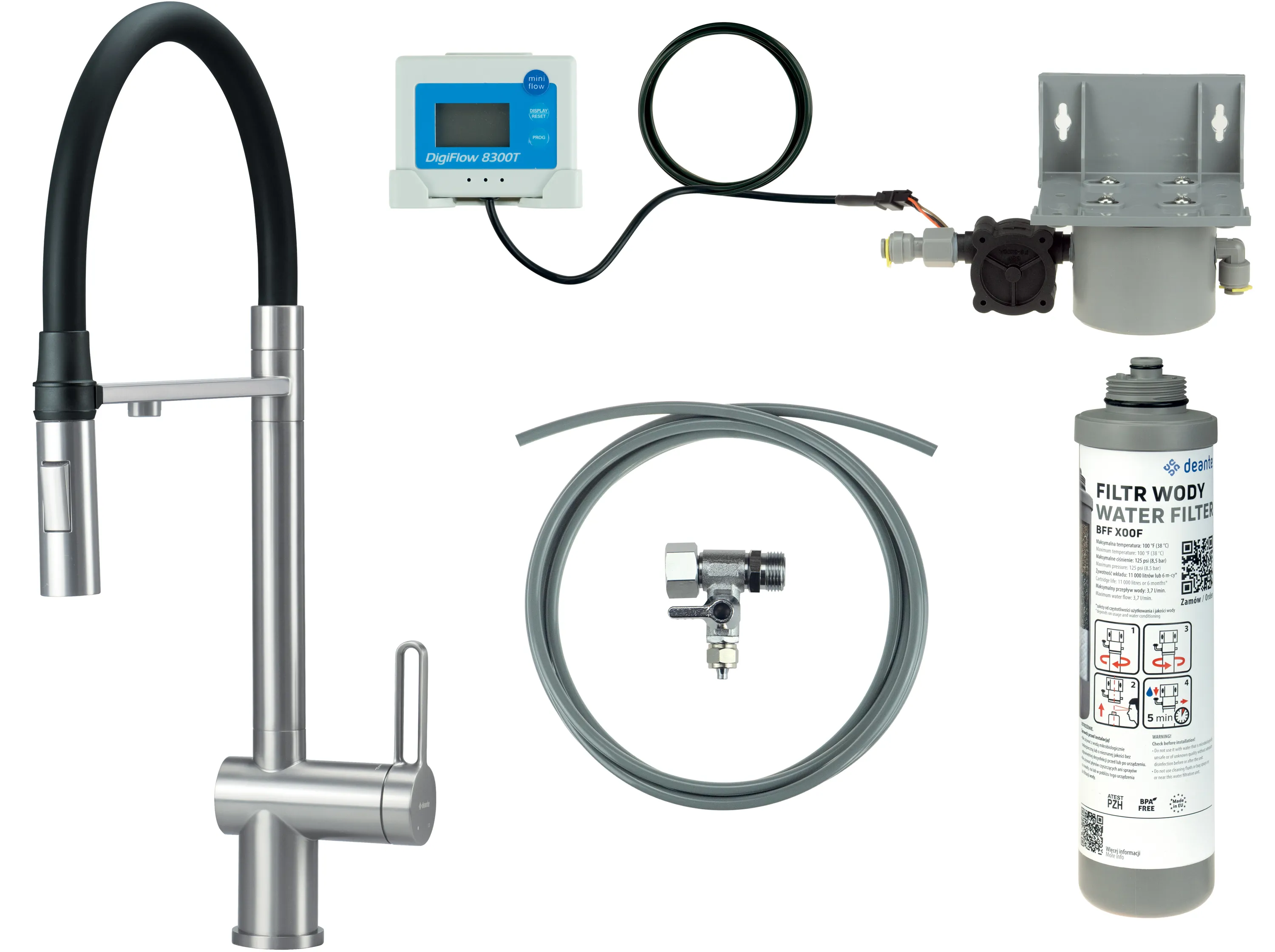 Deante Magnetic BRMFF75M Stal szlachetna szczotkowana