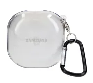 Bizon Case Headphone Clear do Samsung Galaxy Buds Live / Pro / Buds2 / Buds2 Pro Przeźroczysty-Czarny