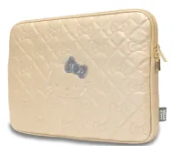 Hello Kitty Zip PU Quilted Bows 14" Złoty