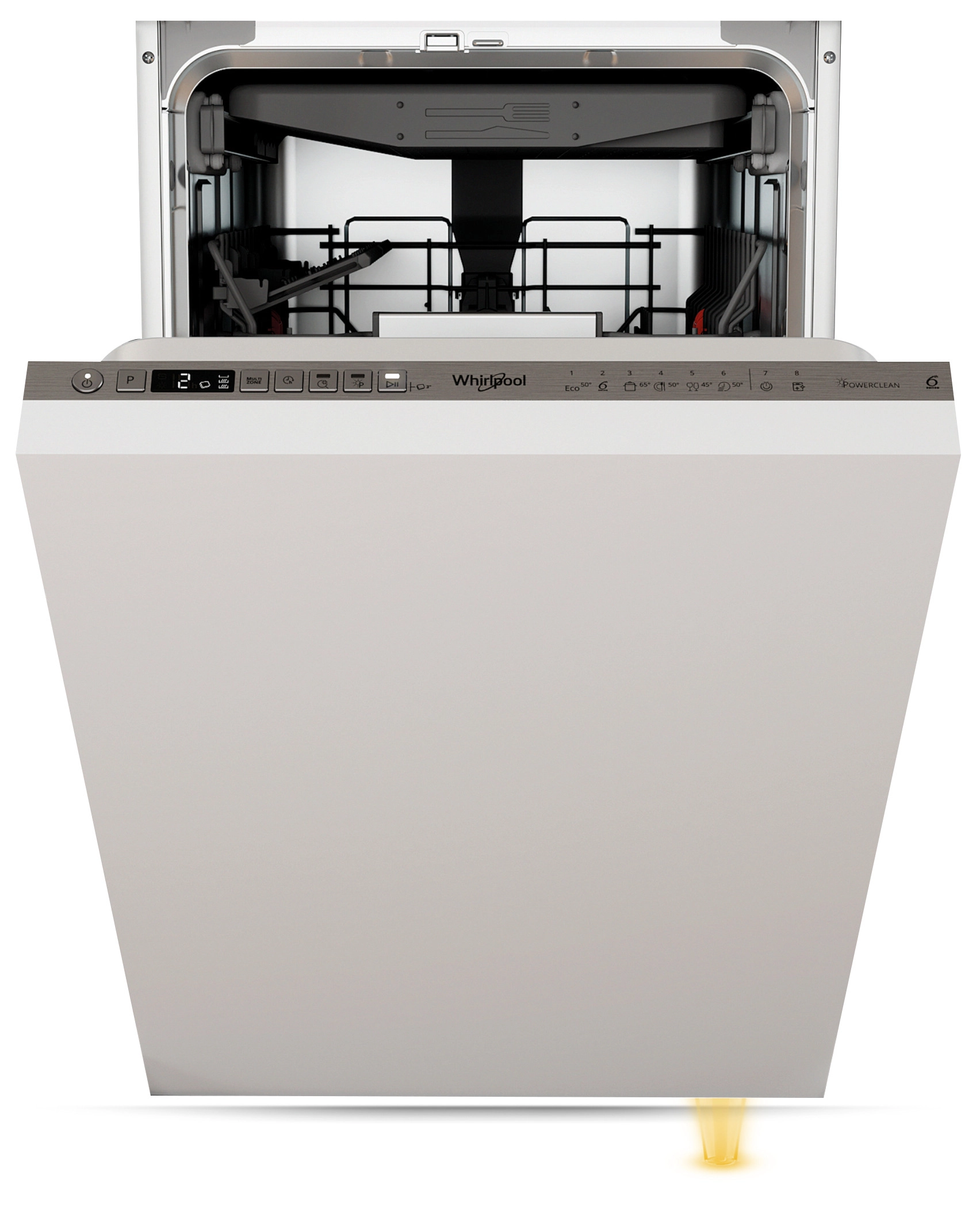 Whirlpool WSIO 3O34 PFE X 44,8cm Automatyczne otwieranie drzwi Szuflada na sztućce