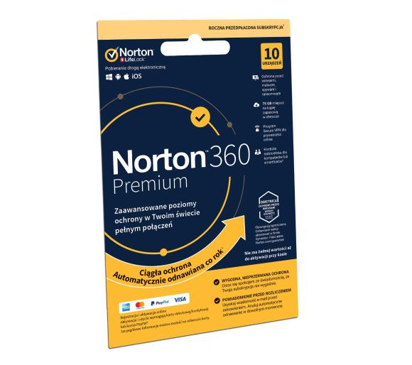 kod ESD Norton Subskrypcja Norton 360 Premium 75GB (10 urządzeń / 1 rok)