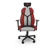 SPC Gear EG450 CL Gamingowy  do 120kg Tkanina Szaro-czerwony