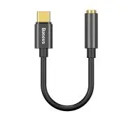 Baseus CATL54-01 USB typ C/jack 3,5 mm Czarny