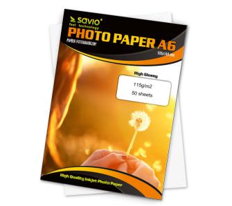 papier fotograficzny Savio PA-02 A6 50 arkuszy