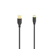 Hama USB-C do USB 2,0 A Flexi-slim 0,75 m Czarny