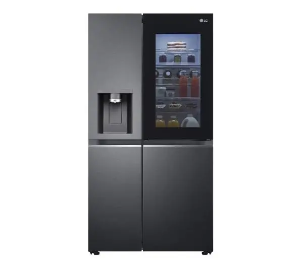 LG InstaView GSXV90MCDE Pełny No Frost 179cm Dystrybutor wody Zdalne sterowanie Ciemny grafit mat