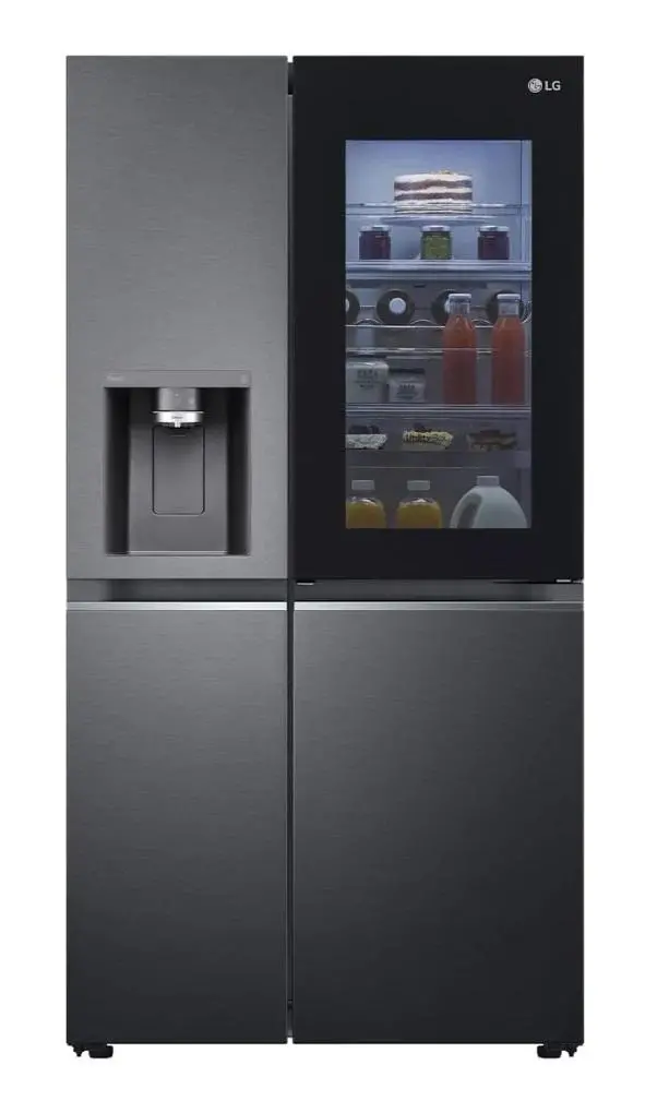 LG InstaView GSXV90MCDE Pełny No Frost 179cm Dystrybutor wody Zdalne sterowanie Ciemny grafit mat