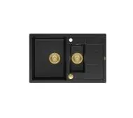 Quadron HB8224U7-G1 P2O Morgan 156 Granitowy Czarny mat/Złoty