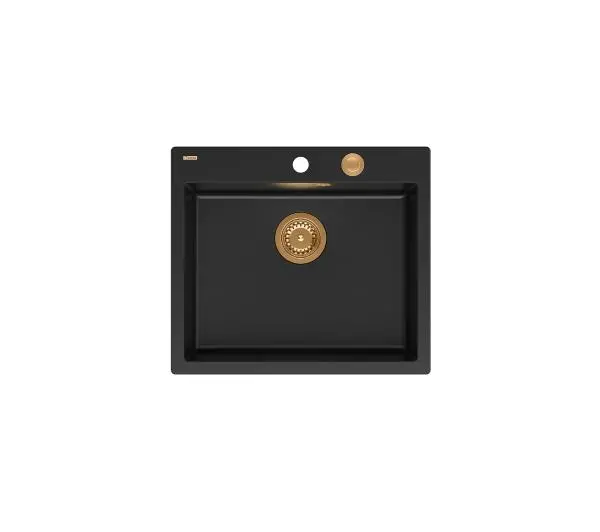 Quadron HB8304U7-C1 P2O Morgan 110 Granitowy Czarny mat/Miedziany
