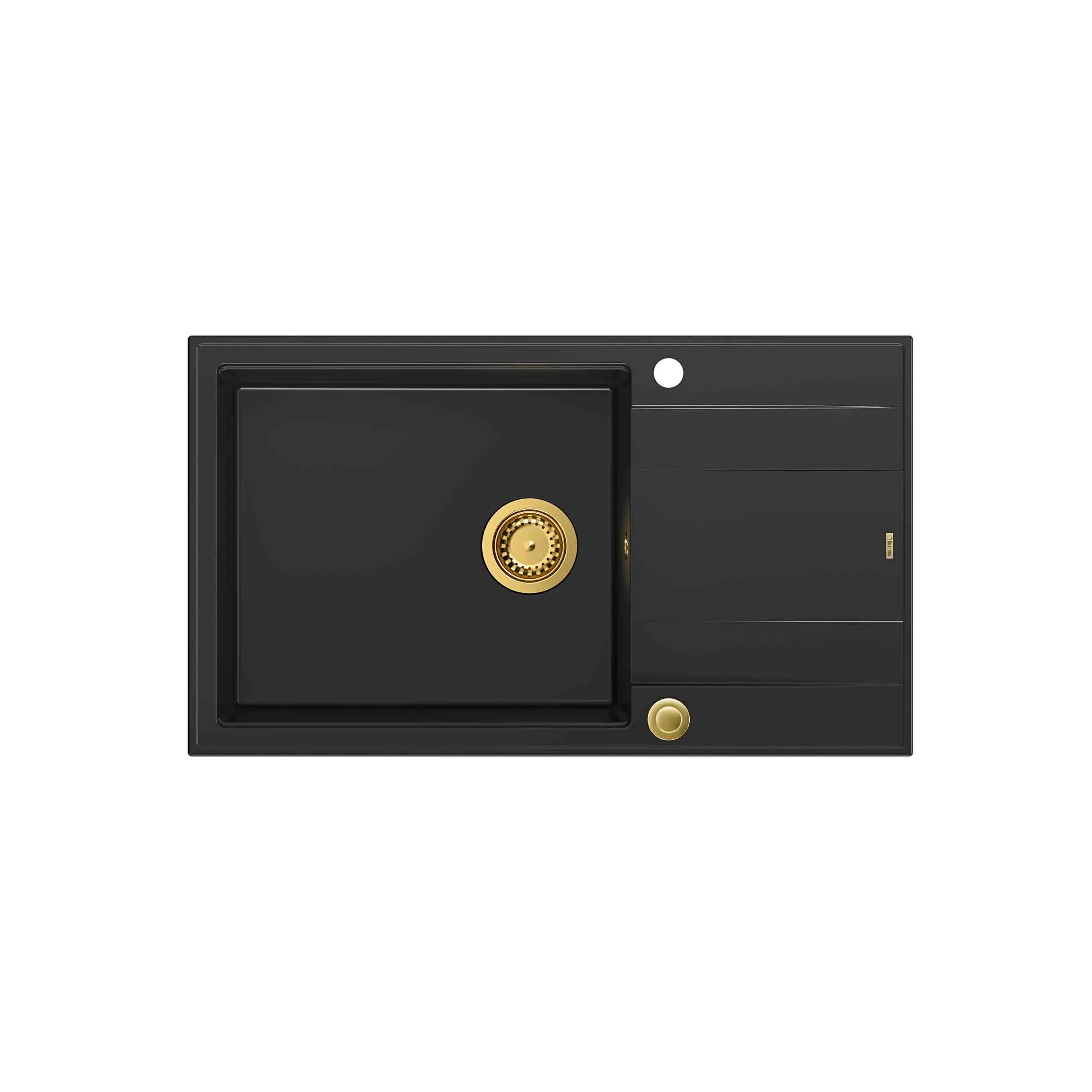 Quadron HCQE58650U7_PVDG1 P2O Evan 136 XL Granitowy Czarny mat/Złoty