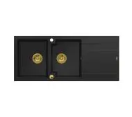 Quadron HQE11650U7_PVDG1 P2O Evan 121 Granitowy Czarny mat/Złoty