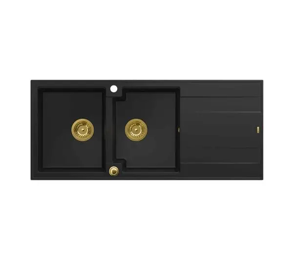 Quadron HQE11650U7_PVDG1 P2O Evan 121 Granitowy Czarny mat/Złoty