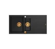 Quadron HQE510050U7_PVDC1 P2O Evan 156 Granitowy Czarny mat/Miedziany