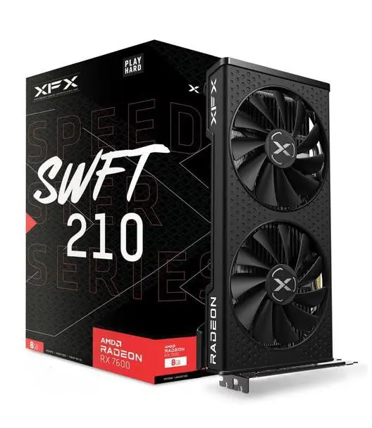 XFX Radeon RX 7600 SPEEDSTER SWFT 210 Core Edition 8GB GDDR6 128bit FSR
