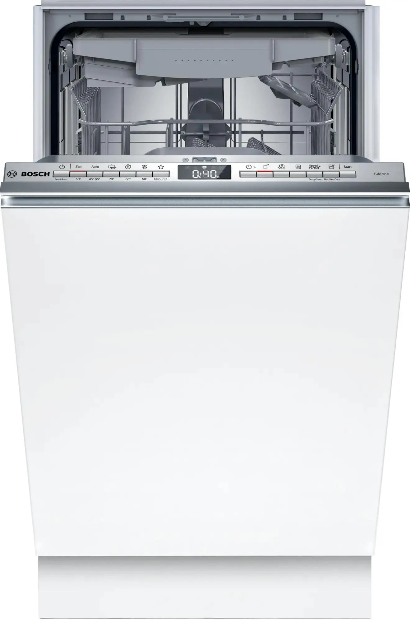Bosch Serie 4 SPV4EMX61E 44,8cm Automatyczne otwieranie drzwi Szuflada na sztućce Zdalne sterowanie
