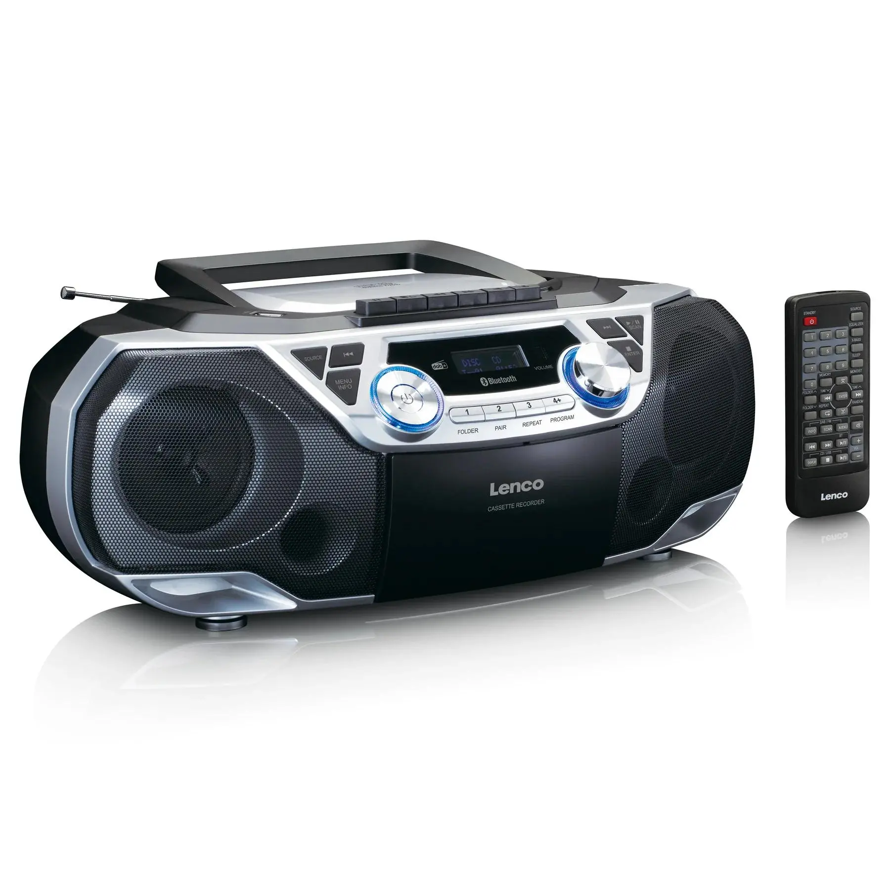 Lenco SCD-720SI Bluetooth Czarno-srebrny