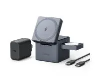 Anker 3w1 CUBE MagSafe 15W Szary