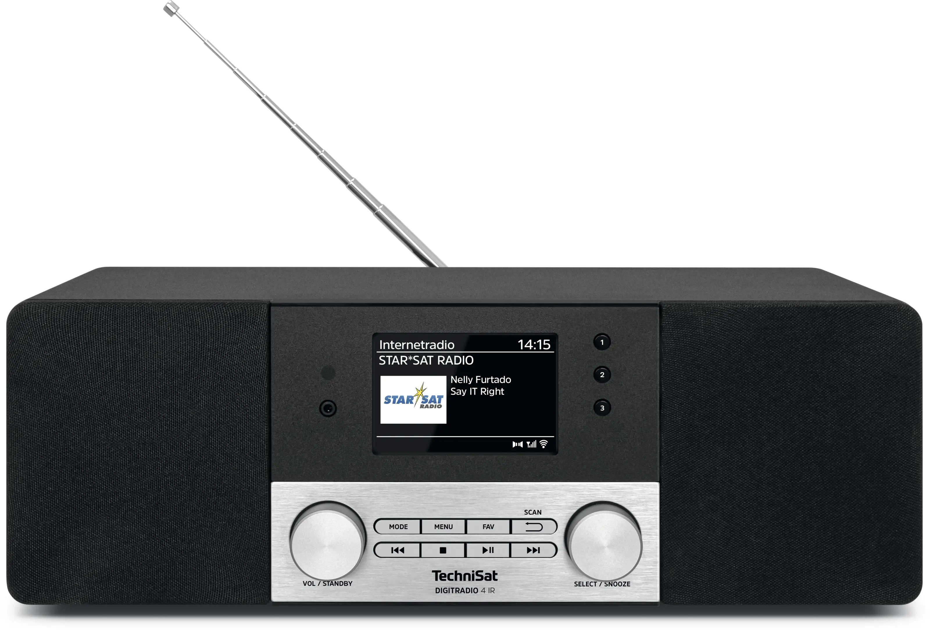 TechniSat DigitRadio 4 IR Radio FM DAB+ Internetowe Bluetooth Czarno-srebrny