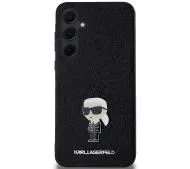 Karl Lagerfeld Hardcase Fixed Glitter Ikonik Logo Metal Pin do Samsung Galaxy A35 Czarny