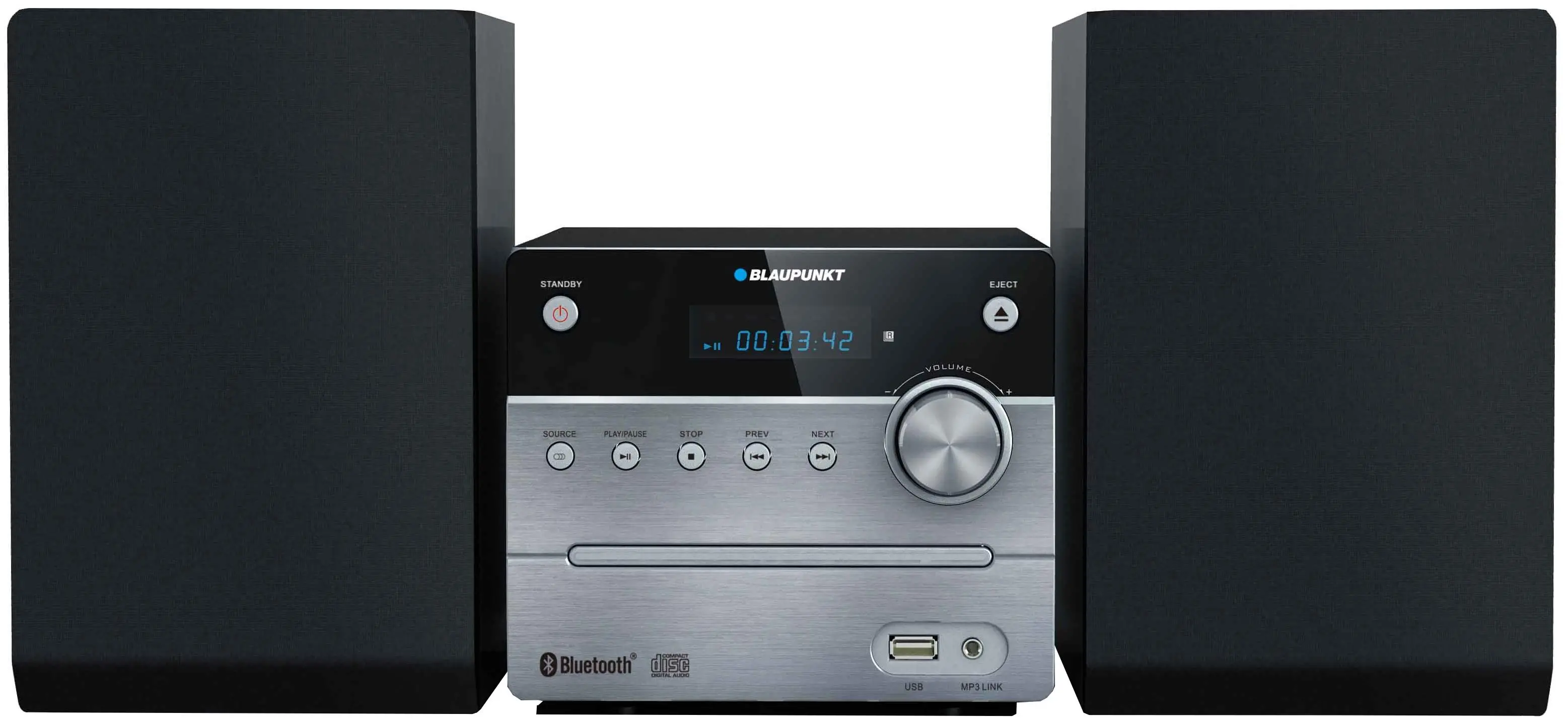 Blaupunkt MS12BT 10W Bluetooth Radio FM Srebrny miniaturka