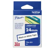 Brother TZe-251 24mm x 8m Czarno-biały