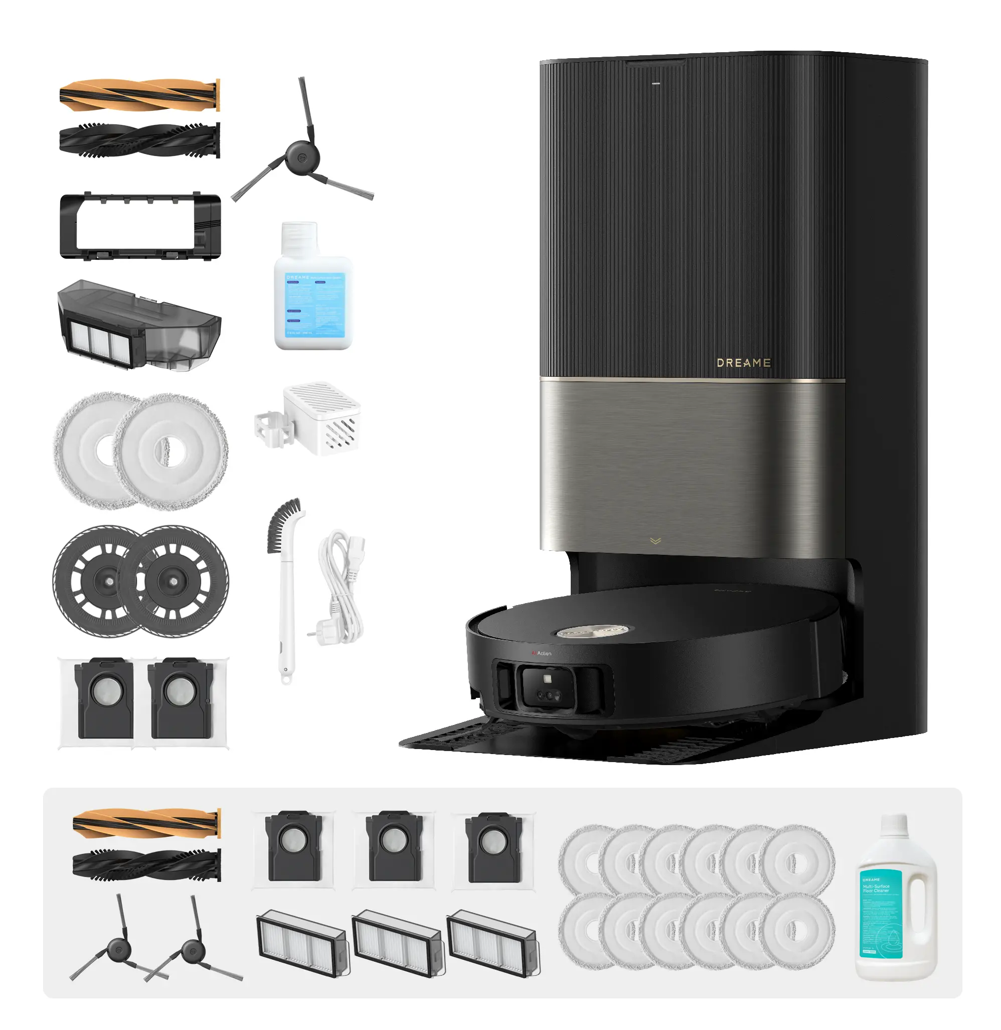 Dreame X50 Ultra Complete Funkcja mopowania Stacja oczyszczająca Tworzenie mapy pomieszczenia Czarny