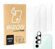 Bizon 3x szkło hartowane + szybka na aparat Clear 2 Pack do Galaxy S24 FE