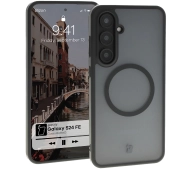 Bizon MatteO z MagSafe do Galaxy S24 FE Półprzezroczyste z czarną ramką