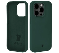 Bizon Silikonowe Soft do iPhone 15 Pro Ciemnozielony