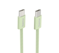 Hama Fabric USB-C do USB-C 1m Zielony