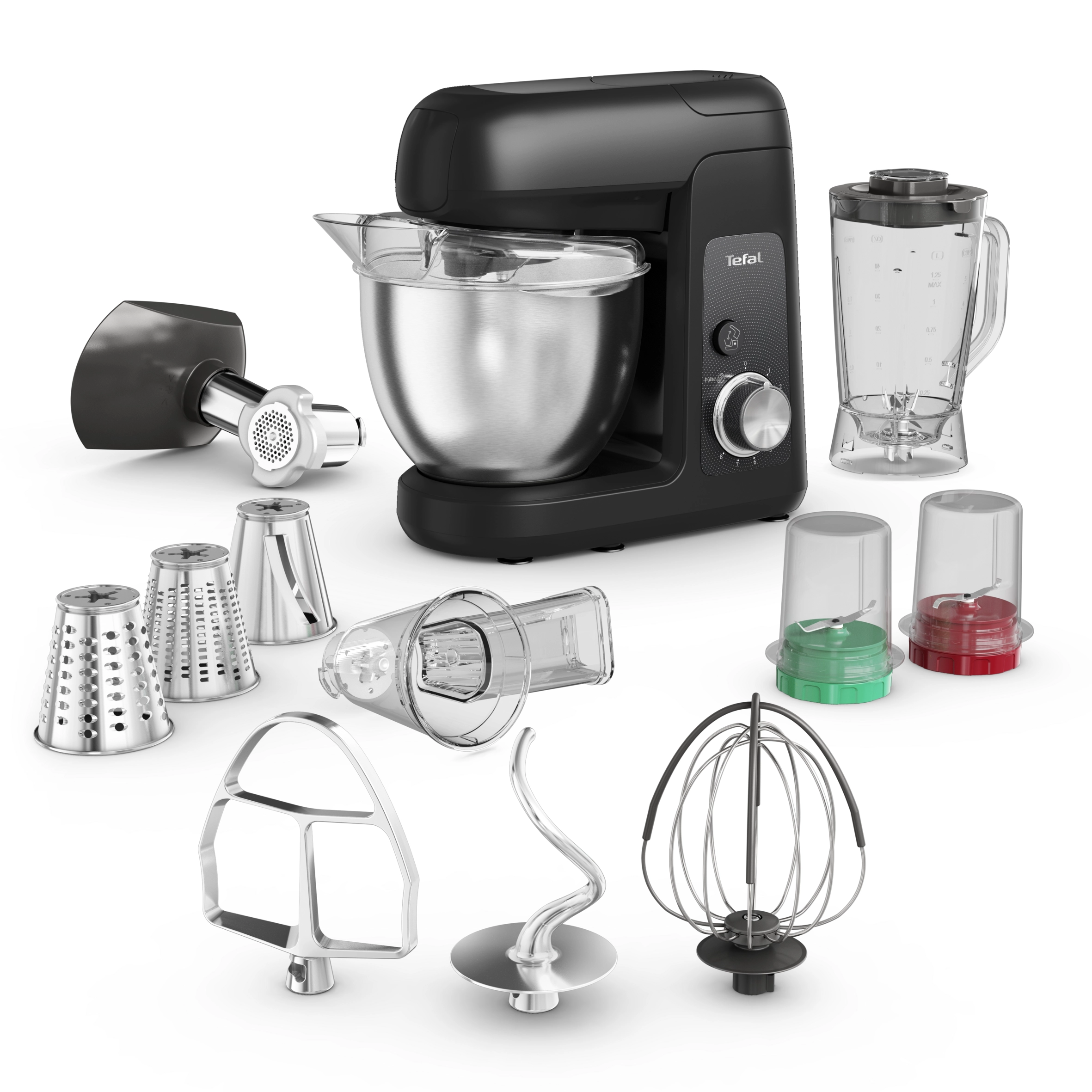 Tefal Bake Partner QB525838 1100W Maszynka do mielenia Szatkownica Blender kielichowy