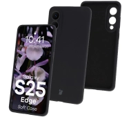 Bizon Silikonowe Soft do Samsung Galaxy S25 Edge Czarny