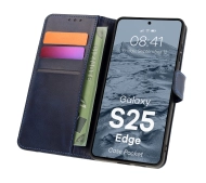 Bizon z klapką Pocket do Samsung Galaxy S25 Edge Granatowy