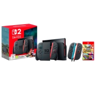 Nintendo Switch 2 Joy-Con Czarny + Mario Kart World + Super Mario Party Jamboree ＋ Jamboree TV + Joy-Con 2 Pair (2szt)