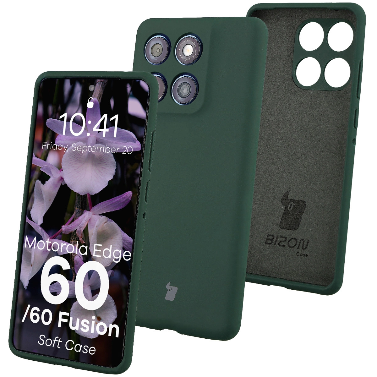 Bizon Soft do Motorola Edge 60 Fusion / Motorola Edge 60 Ciemnozielony