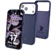 Bizon Silikonowe Soft do Apple iPhone 17 Pro Max Granatowy