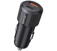 USAMS YT Series CC283 60W 1x USB-A 1x USB-C Czarny