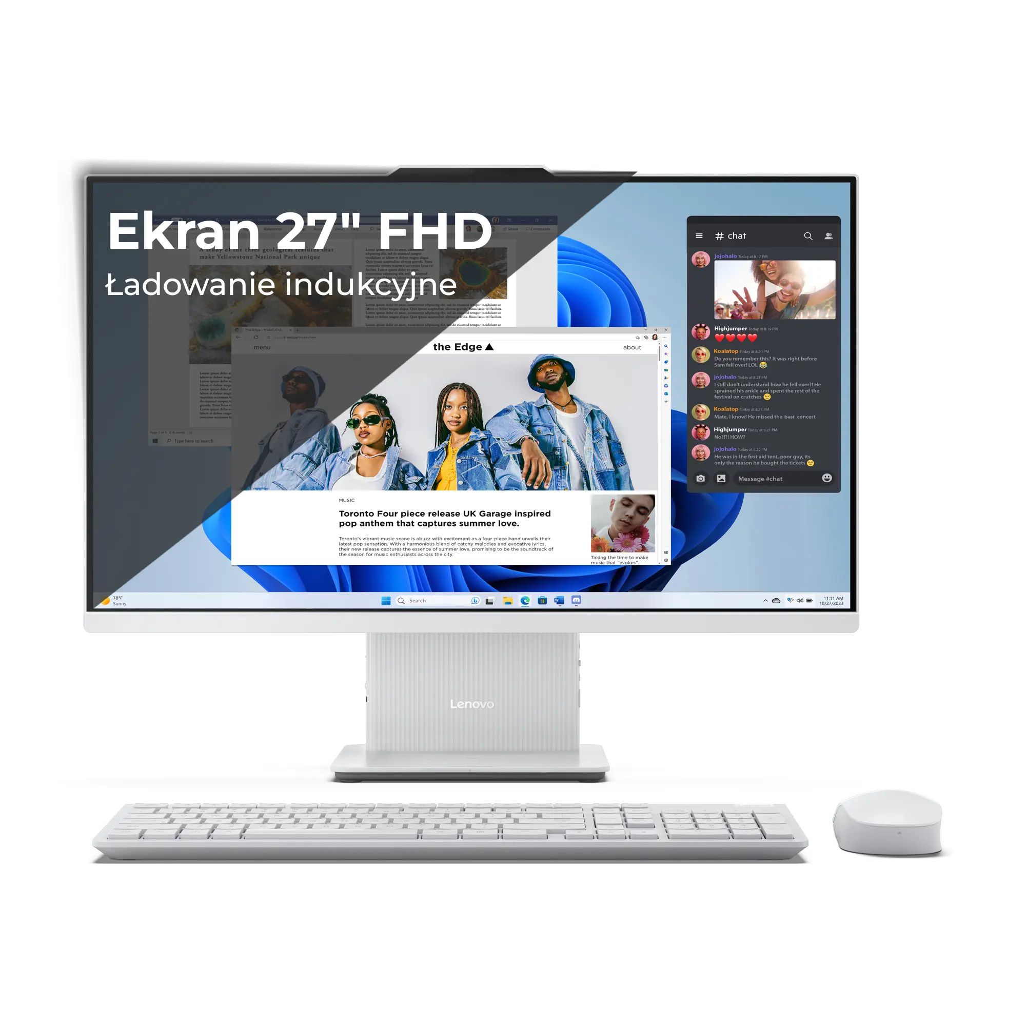 Lenovo IdeaCentre AIO 27IRH9 i7-13620H 27" 16GB RAM 1TB Dysk SSD Win11 Cloud Grey