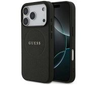 Guess Grained Ring MagSafe do iPhone 17 Pro czarny