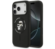 Karl Lagerfeld Silicone Karl&Choupette Ring MagSafe do iPhone 17 Pro Max Czarny