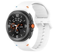 Bizon Strap Watch Silicone G do Samsung Galaxy Watch 8 40 mm / 44 mm / Samsung Galaxy Watch 8 Classic 46 mm biały