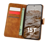 Bizon z klapką Pocket do Xiaomi 15T Pro Brązowy
