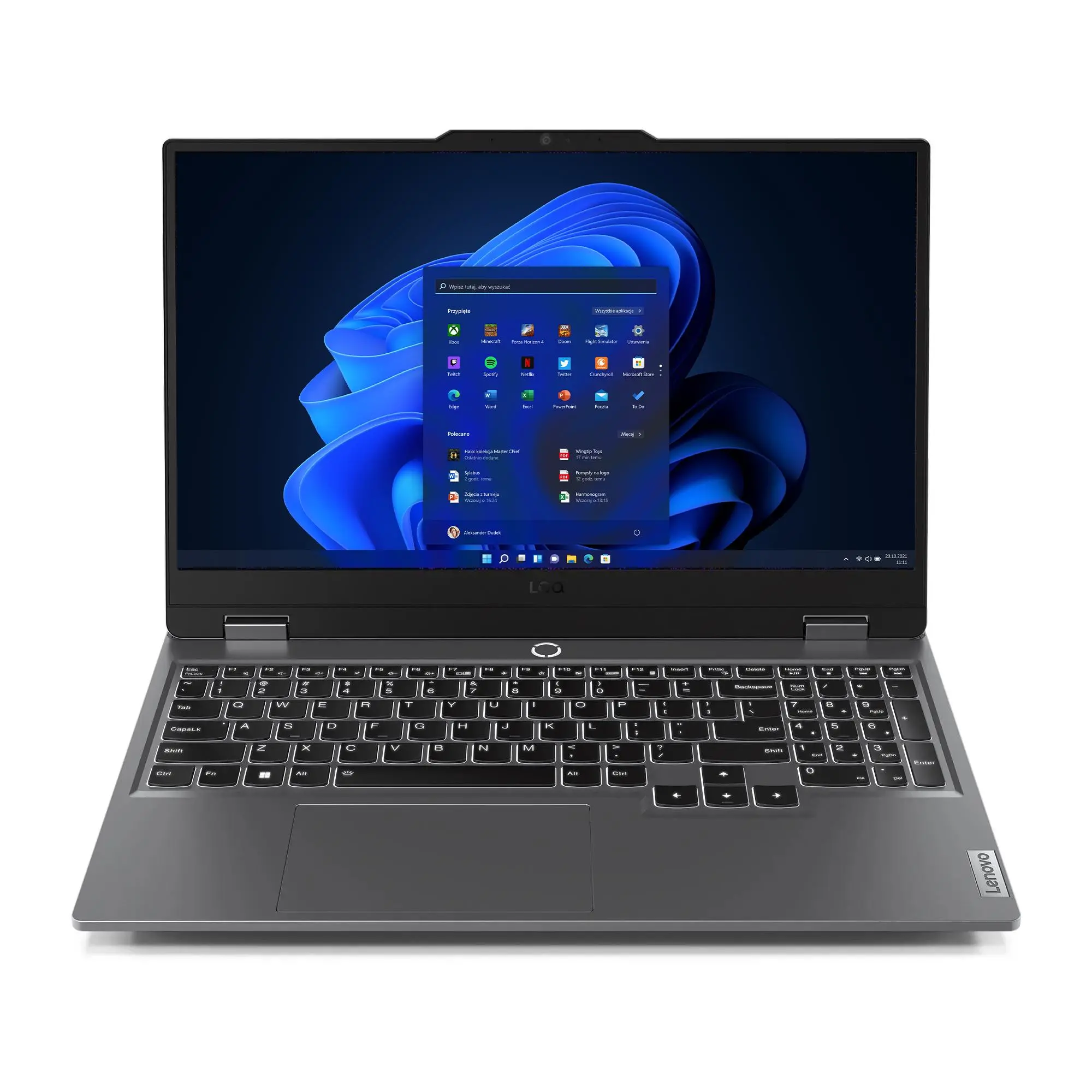 Lenovo LOQ 15IAX9 15,6" 144Hz i5-12600HX 16GB RAM 512GB Dysk SSD RTX4050 Win11 Szary Funkcje AI