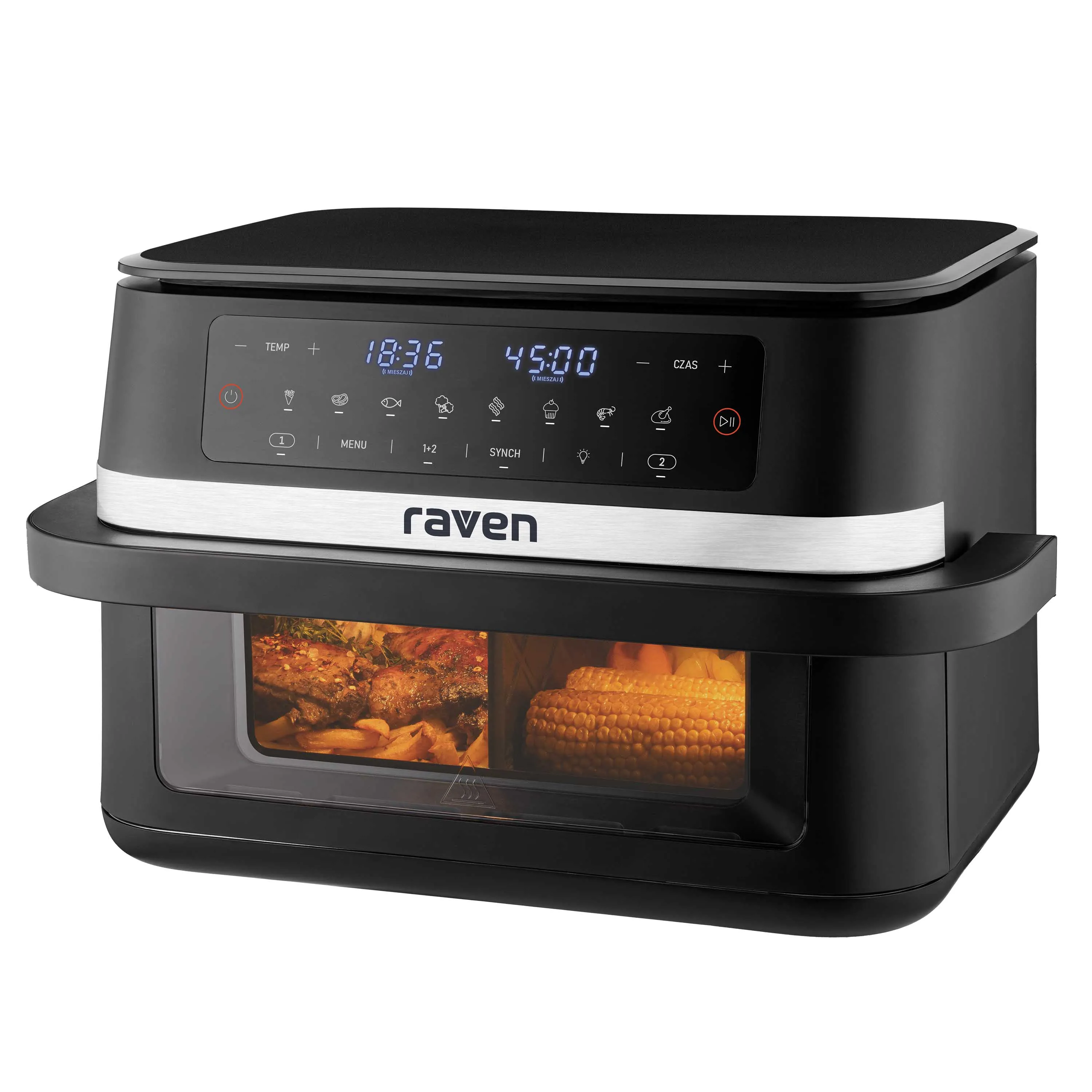 Raven EFN013 Frytownica niskotłuszczowa 2950W 11,5l Jedna duża komora lub dwie regulowane