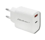 Qoltec 51714 USB-A USB-C 18W Biały