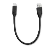 Qoltec 50496 USB-A do USB-C 0,25m Czarny