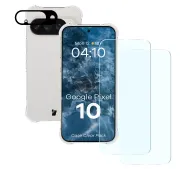 Bizon elastyczne etui + 2x szkło hartowane + szkło na aparat Clear Pack do Google Pixel 10