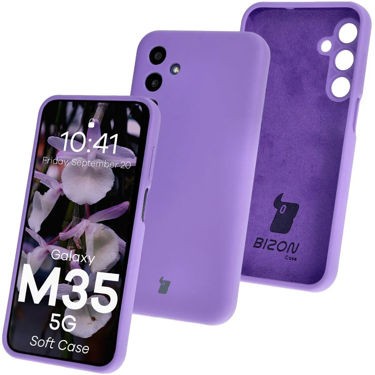Bizon Soft Case do Samsung Galaxy M35 5G Fioletowy